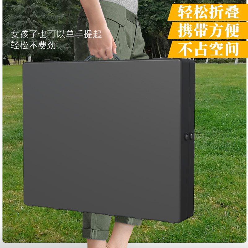 Camping, setting up stalls, outdoor night markets, rectangular folding tables, plastic sales, portable outdoor folding tables Application Scenario