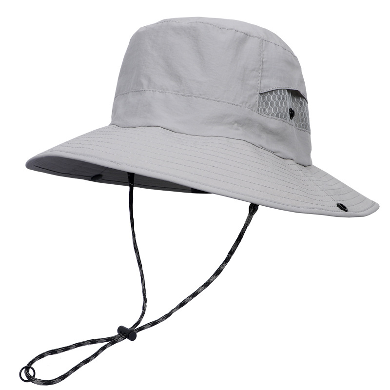 Summer Solid Color Quick Drying Fisherman Hat Uv Protection Visor Mountain Outdoor Fishing Hat Camping Hiking Hat Men details Picture