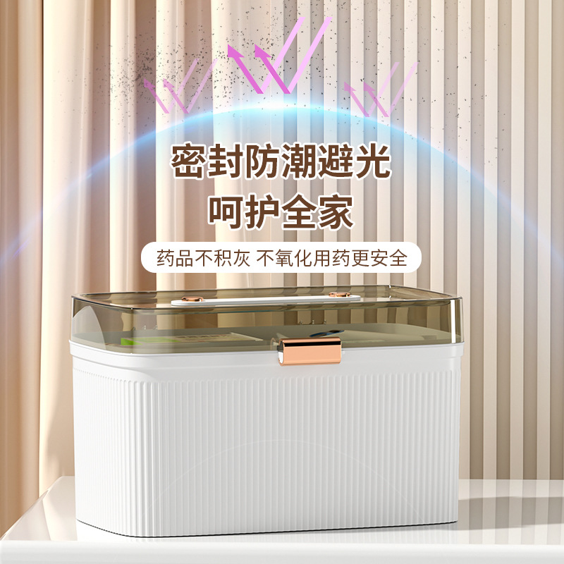 Portable children's household light luxury mask storage box, transparent medicine box, large-capacity household wholesale Application Scenario