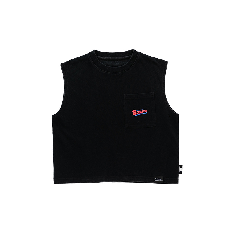 Children's summer cool stir-fried salt vest for boys 2024 summer new boys sleeveless vest T-shirt Baby top Item Picture