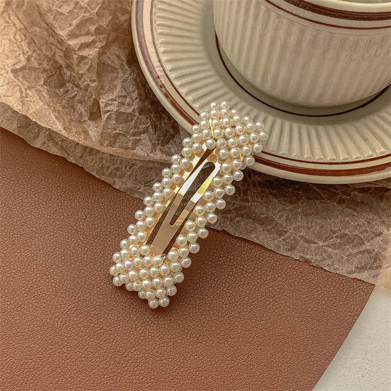Pearl hair clips, bangs, forehead hair clippers, bb clips, popular one-line hair clips, 2022 new style clip headwear pic 11