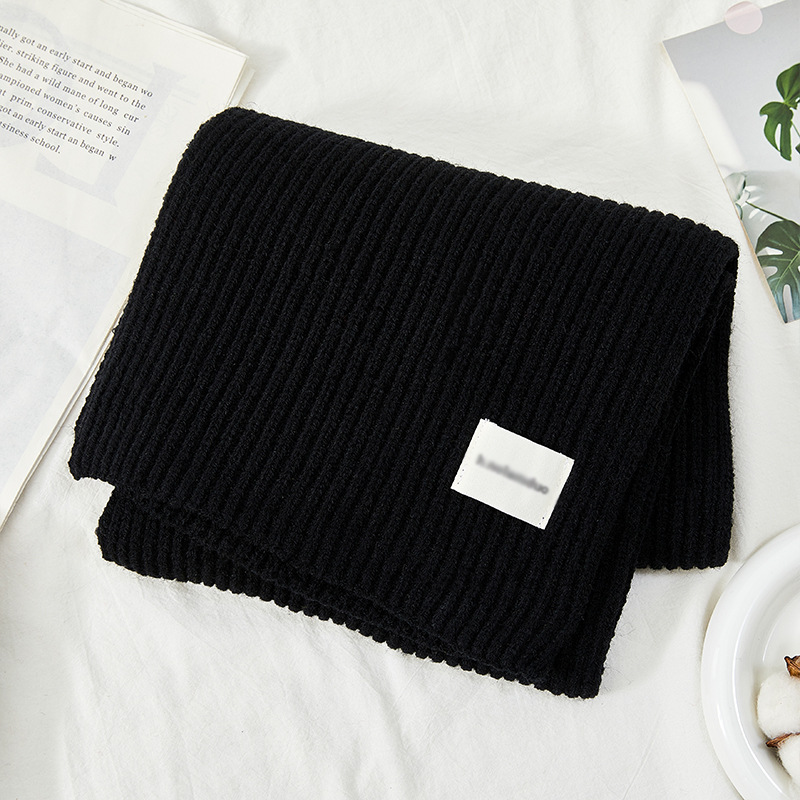 红色毛线围巾女冬季氛围感韩版百搭学生冬天保暖纯色加厚针织围脖详情24