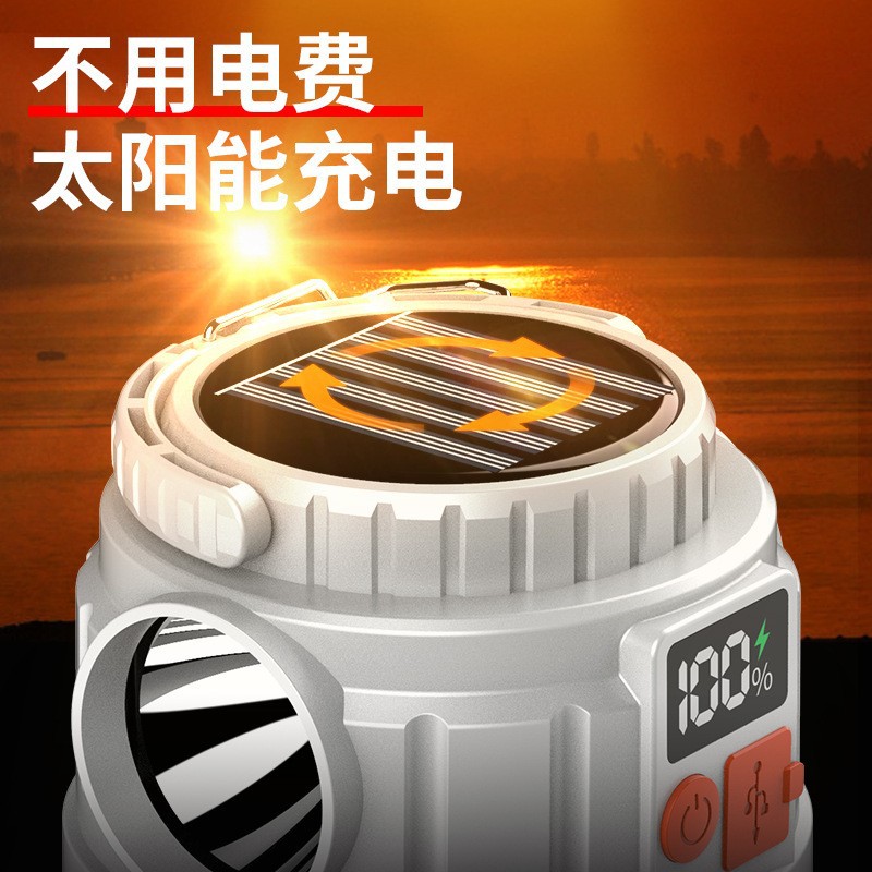 LED solar rechargeable bulbs, outdoor ultra-bright lighting fixtures, household power outage emergency lights, night market stall lights details Picture
