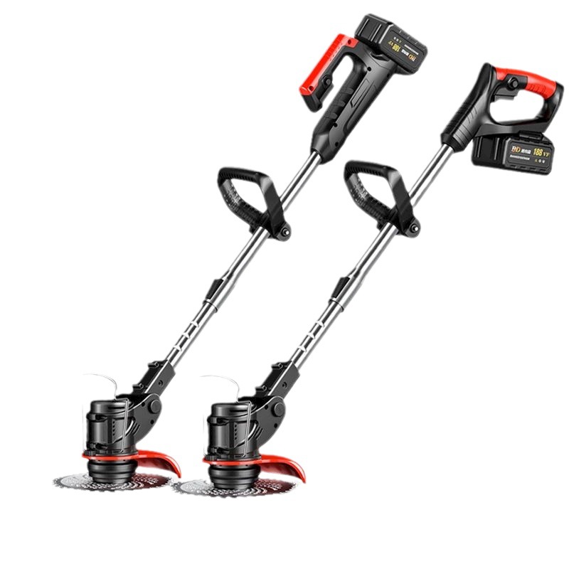 Lithium battery lawn mower, small household lawn mower, handheld electric lawn mower, garden machine, small lawn trimmer Item Picture