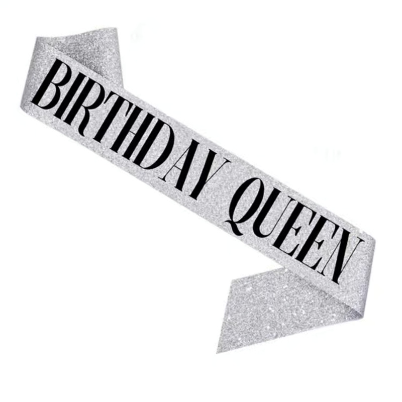 Glitter Girls Birthday Sash Ceremonial Birthday Sash Mother's Birthday Sash Crown Party Decoration details Picture