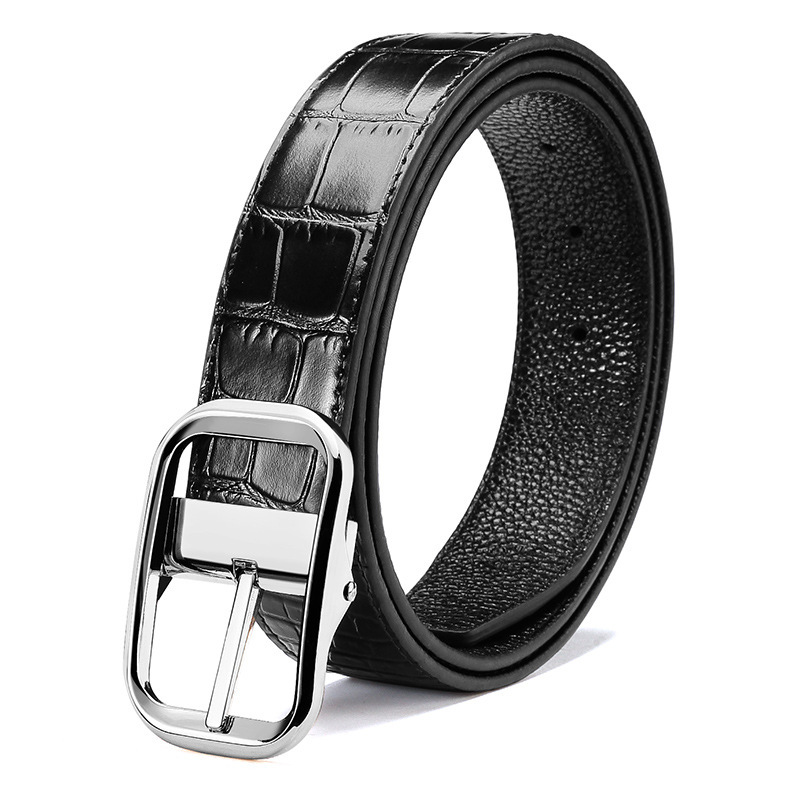 Cross-Border Foreign Trade Hot Men's First Layer Cowhide Needle Buckle Crocodile Belt Punch Cowhide Leather Can Replace Hair Application Scenario