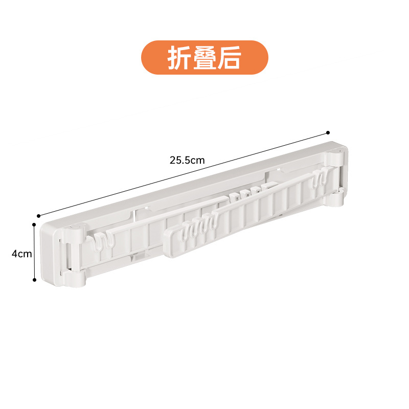折叠垃圾架厨房家用卫生间垃圾袋挂架免打孔壁挂式收纳支架省空间白底实物图