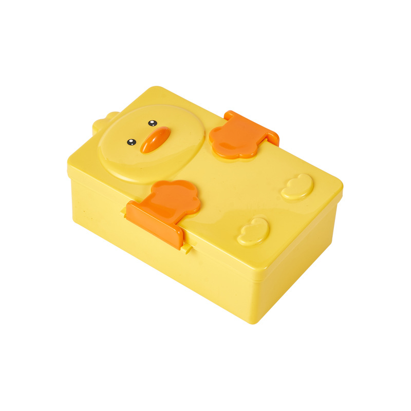 Egg Yolk Duck Sealed Bento Box Cartoon Children's Lunchbox Picnic Camping Fresh-Keeping Lunchbox Large Capacity Compartments Lunchbox Item Picture