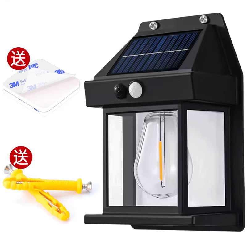 Small house light Solar small wall light induction light outdoor waterproof balcony light yard light garden wall light Item Picture
