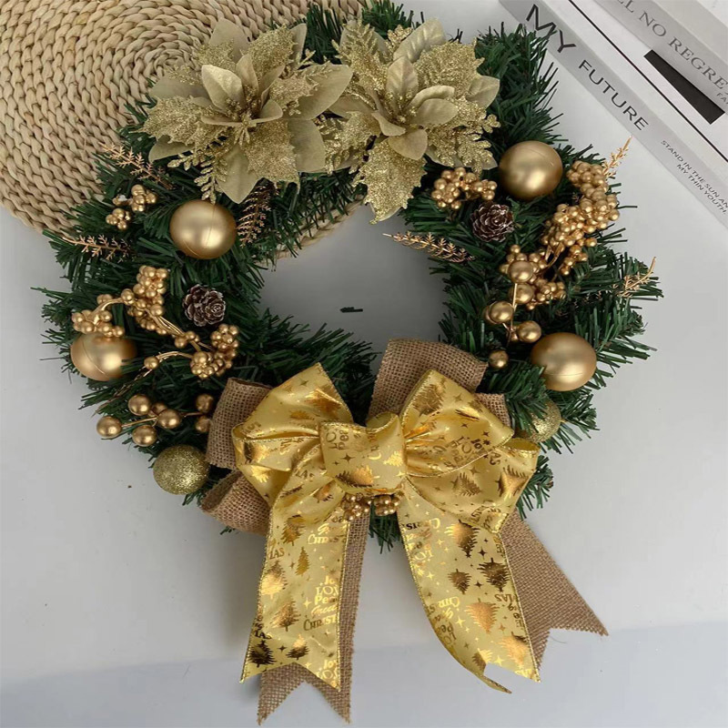 Christmas Decorations 35Cm Christmas Wreath Simulation Wreath Door Hanging Window Props Christmas Decorations Tree Accessories Specification drawing