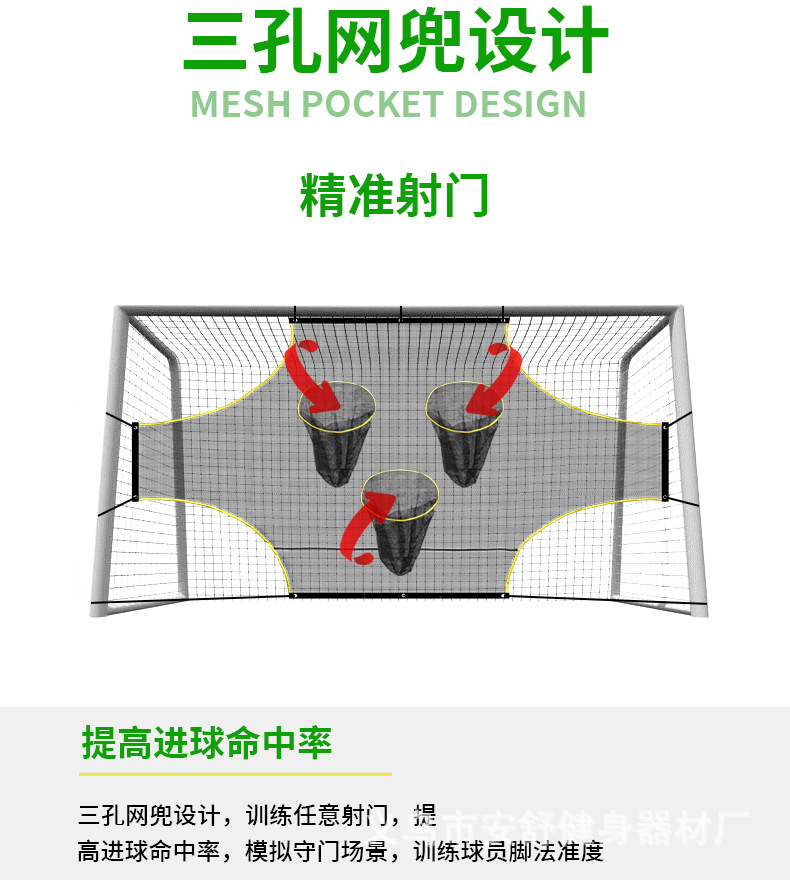 足球门目标布反弹网青少年任意球练习射门网5人7人11人球门目标布详情19