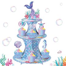 跨境新品 美人鱼主题生日派对装饰蛋糕托蛋糕架 甜品台布置蛋糕架