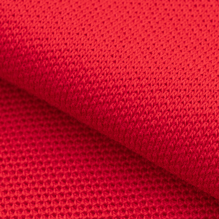 Pure cotton knitted bead ground hexagonal bead fabric, all-cotton double bead ground fabric mesh fabric T-shirt lapel Polo shirt fabric Item Picture