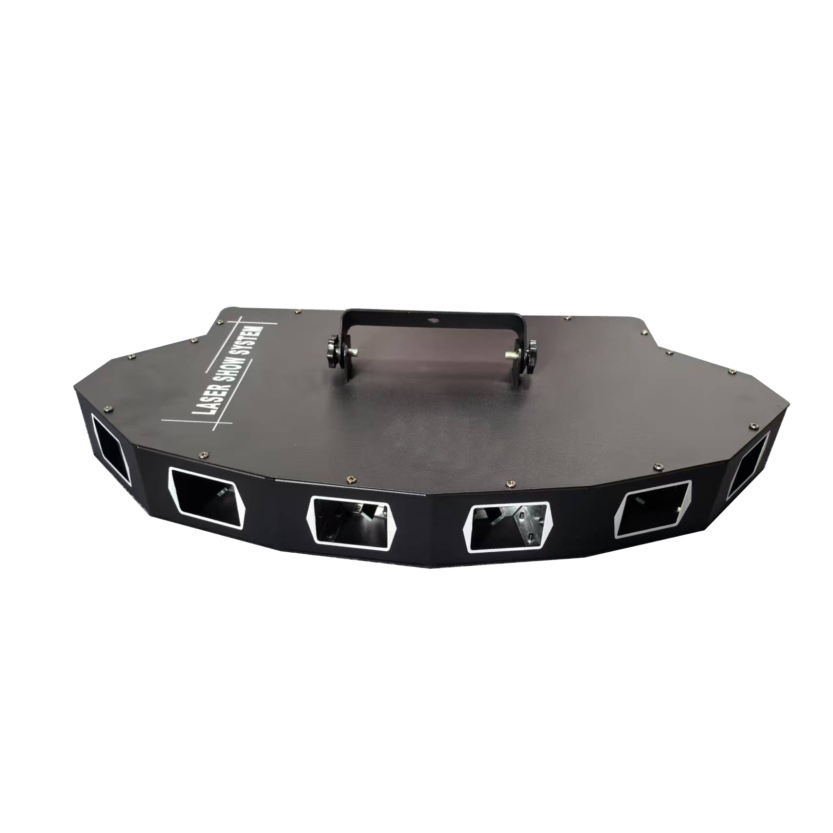 Fan-shaped six-head motor full-color line animation laser light, KTV private room light, voice-controlled stage light, dancing laser light full figure