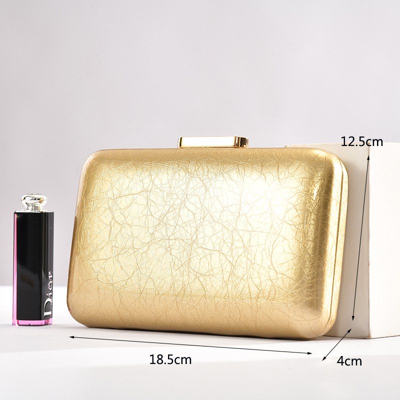 Ins Europe And The United States Dinner Package Solid Color Simple Hand Wrapped Party Bag Smooth Light Grain Noble Evening Gift Package Cross-Border Wholesale Specification drawing