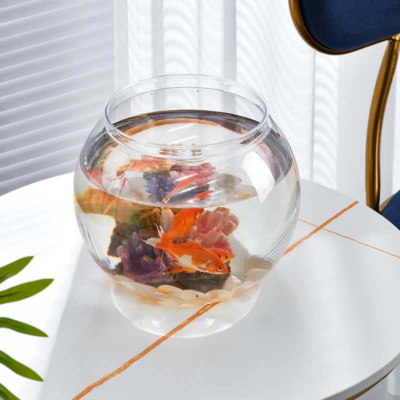 Acuario de plástico sala de estar turtle tank micro landscape mesa de escritorio picoteador hogar paisajismo acuático ecologico betta tank pequeña tortuga Specification image