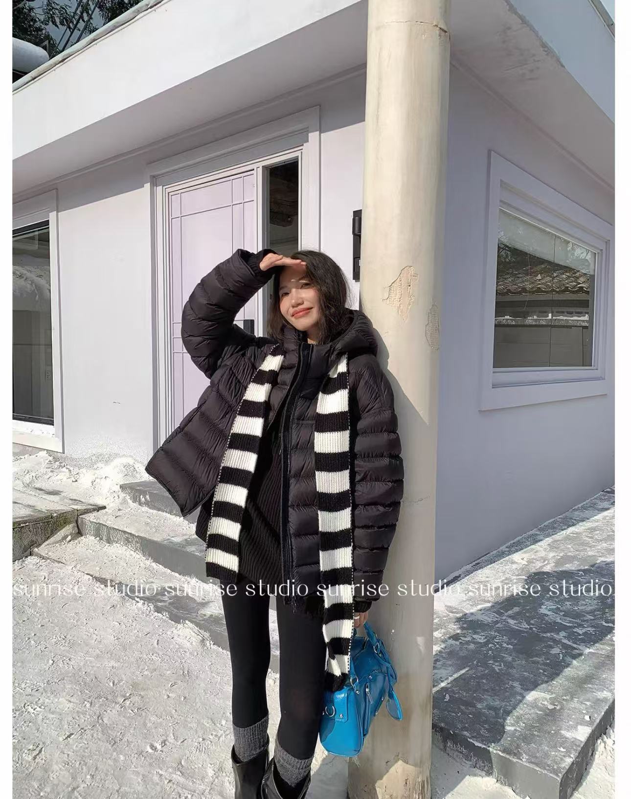 羽绒服女90白鸭绒排骨2025冬新款超好看轻薄连帽保暖短款外套批发详情29