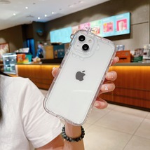 适用苹果15新款小怪兽手机壳素材抖音网红透明iphone13手机保护套