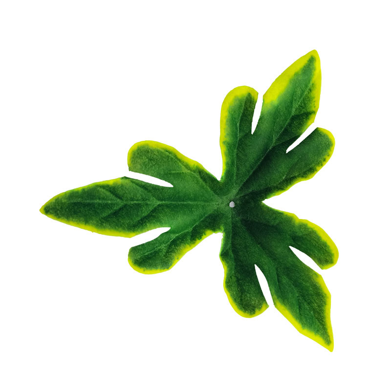 仿真花配件绿叶假花配件无纺布材质13cm牡丹叶仿真花艺花卉