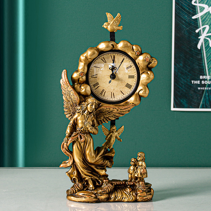 Manufacturers Creative Resin Ornaments Arts And Crafts Gifts Clock Eagle Horse Decoration Antique Living Room Bedroom Home Furnishings