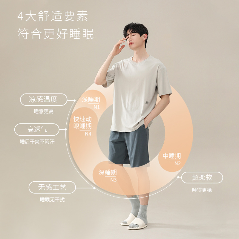 男士家居服实物图