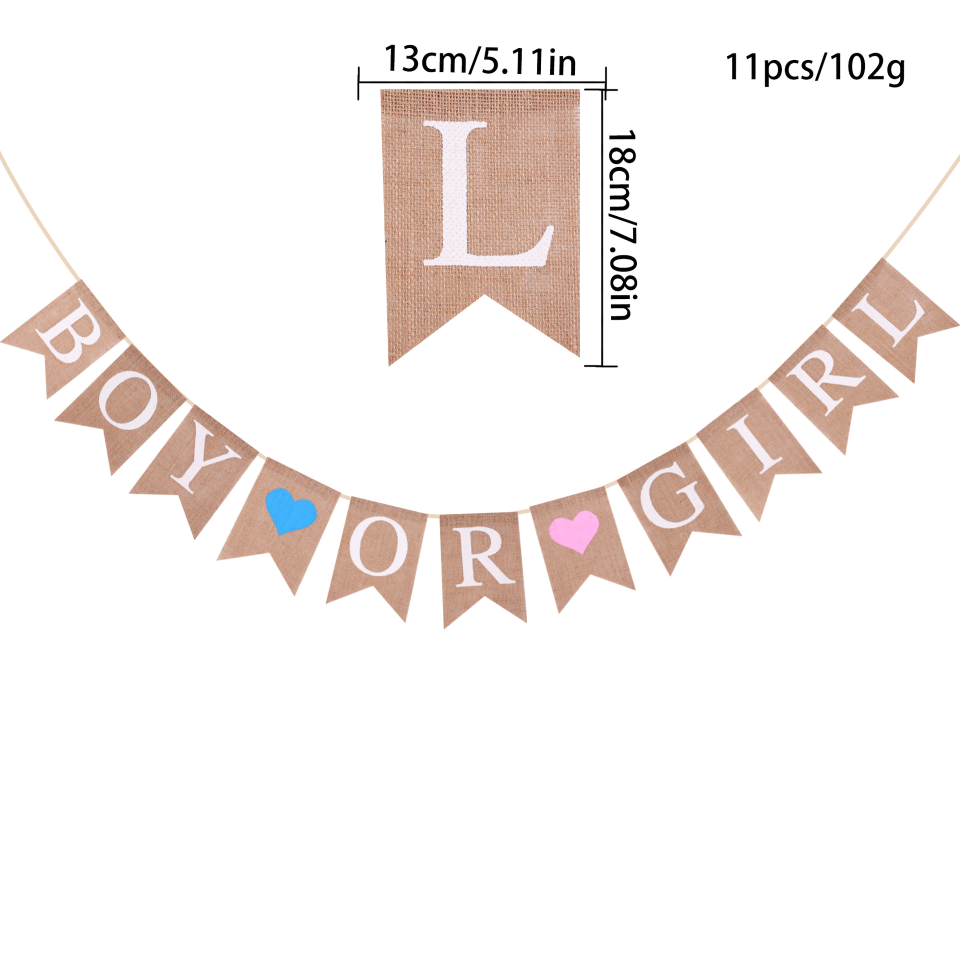 Cross-border Valentine's Day wedding festival scene decoration, party decoration, flag raising, swallowtail flag hanging, and colorful flags details Picture