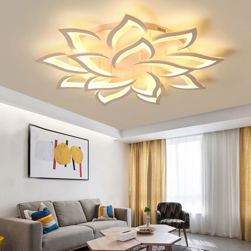 百合花客厅灯细节图