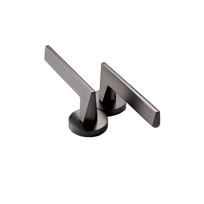 Modern Simple Door Lock Indoor Split Lock Magnetic Mute Bedroom Door Lock Gray Solid Wood Door Handle Hand Lock Item Picture