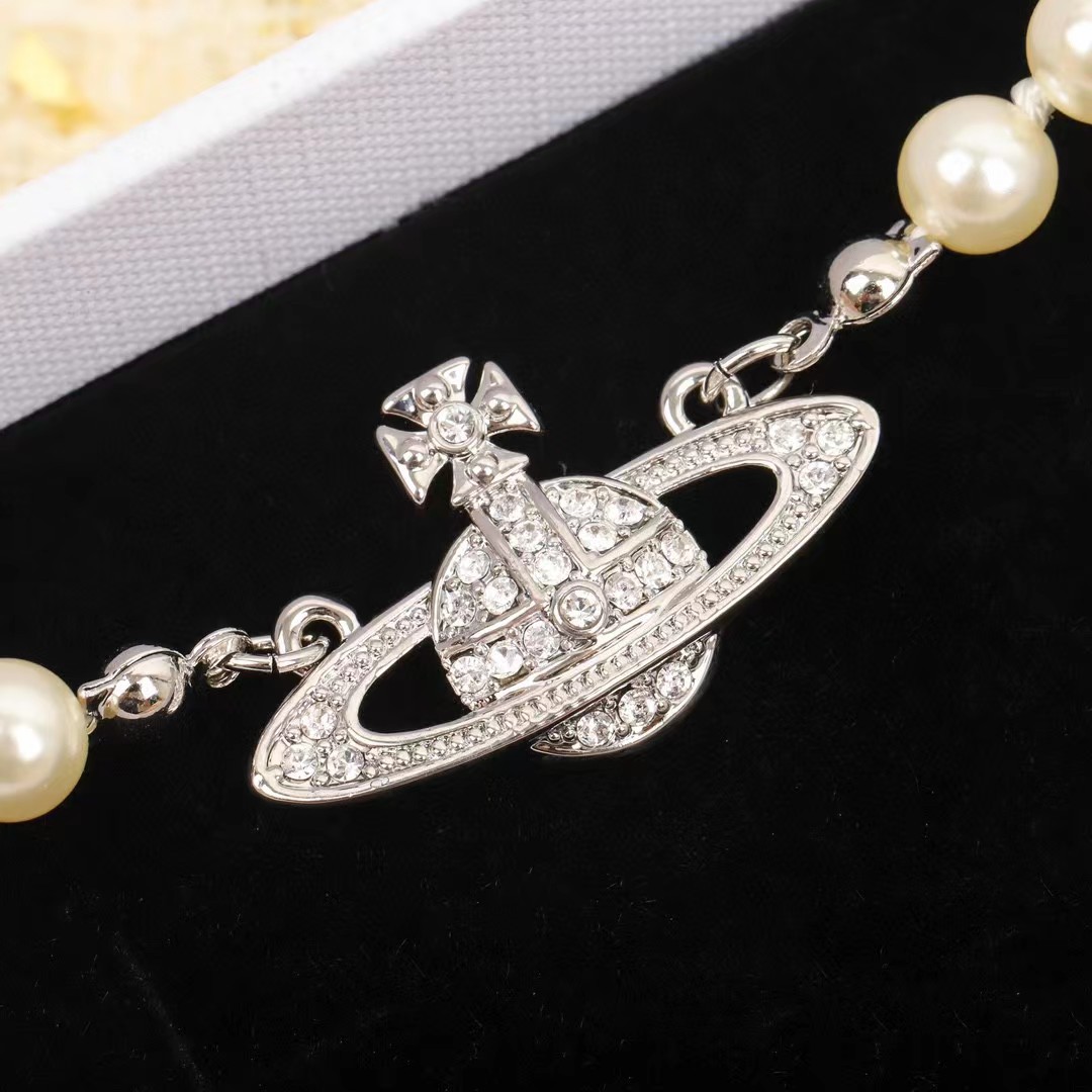 Western Empress beautiful Saturn pearl set necklace must be a complete set into the eyes of the right pure crown ball Specification drawing