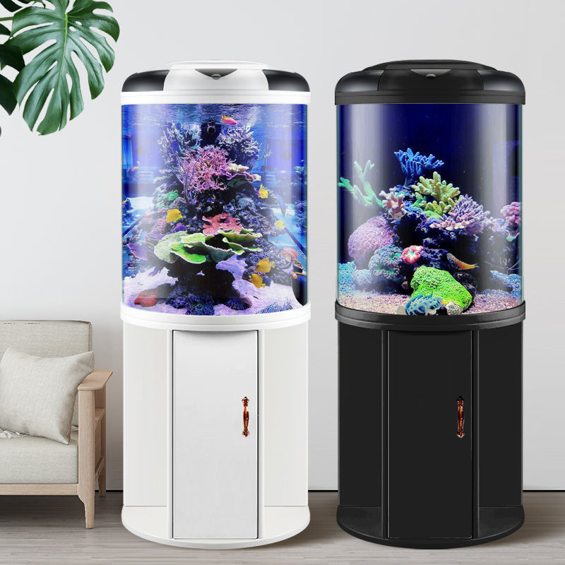 客厅家用半圆形鱼缸免换水懒人生态造景玻璃鱼缸水缸水族箱