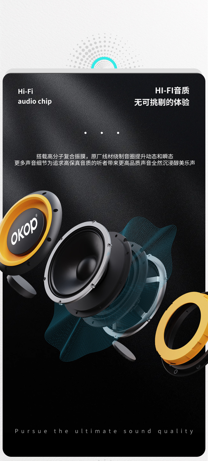 838 Bluetooth speaker, portable handle, cool RGB lighting, subwoofer, wireless small speaker, high volume, and ultra-long battery life pic 7