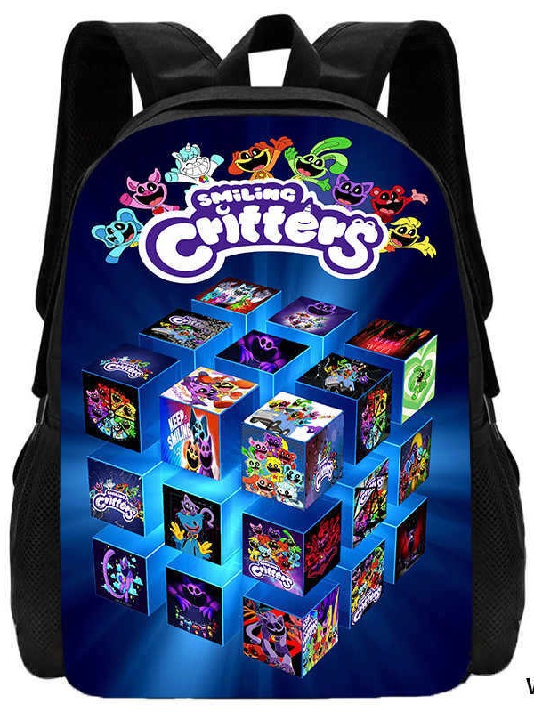 跨境新款波比的游戏时间第三章smiling critters全幅微笑动物书包