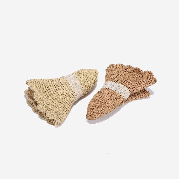 Japanese Summer Beach Hat Lace Straw Hat Women's Small Fresh Sunblock Hat Shade Travel Holiday Foldable Sun Hat details Picture