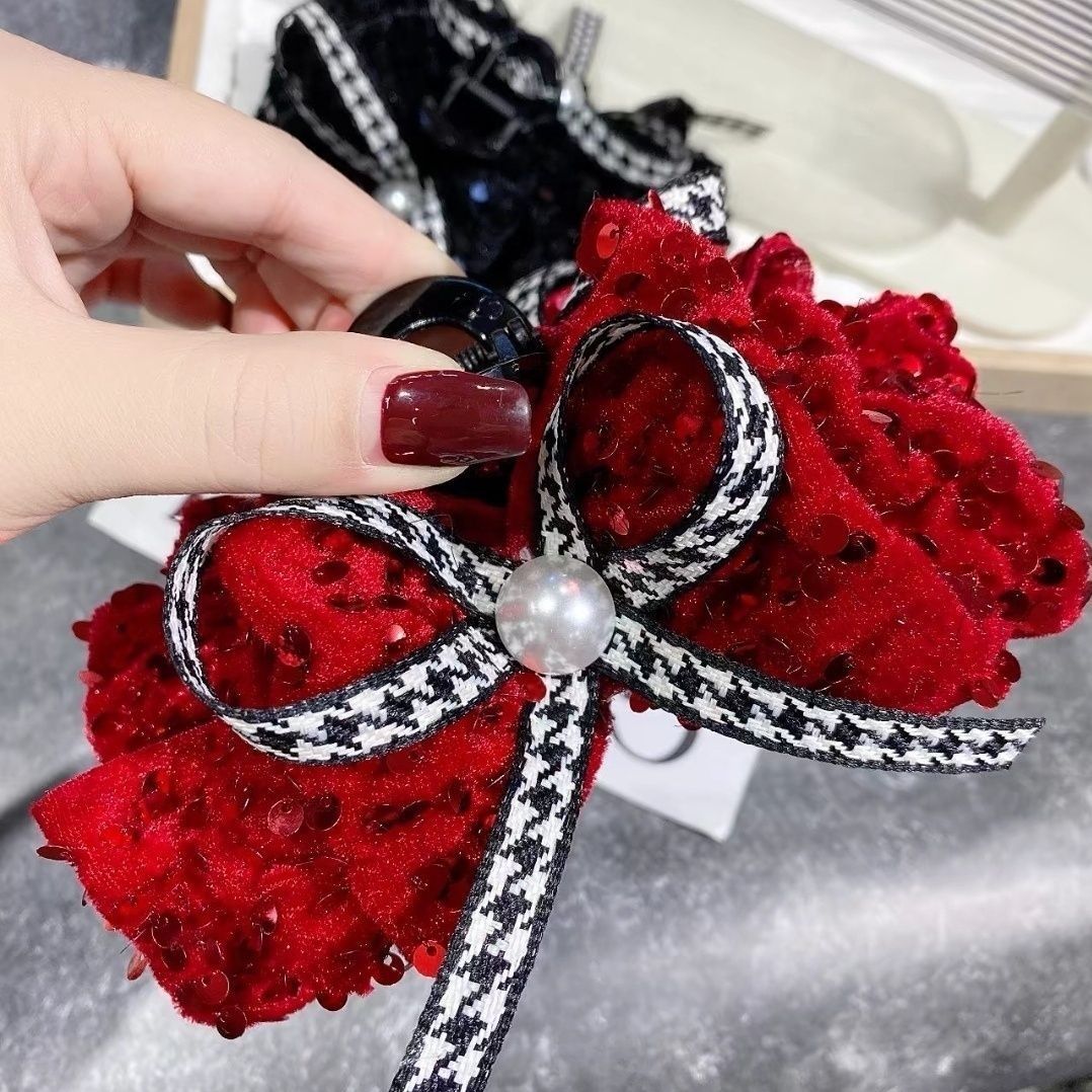 Autumn And Winter New Large Grab Clip Fashion Full Of High-Grade Sense Of Korean Version Full Of Small Fragrance Wind Handwork Escaped Princess