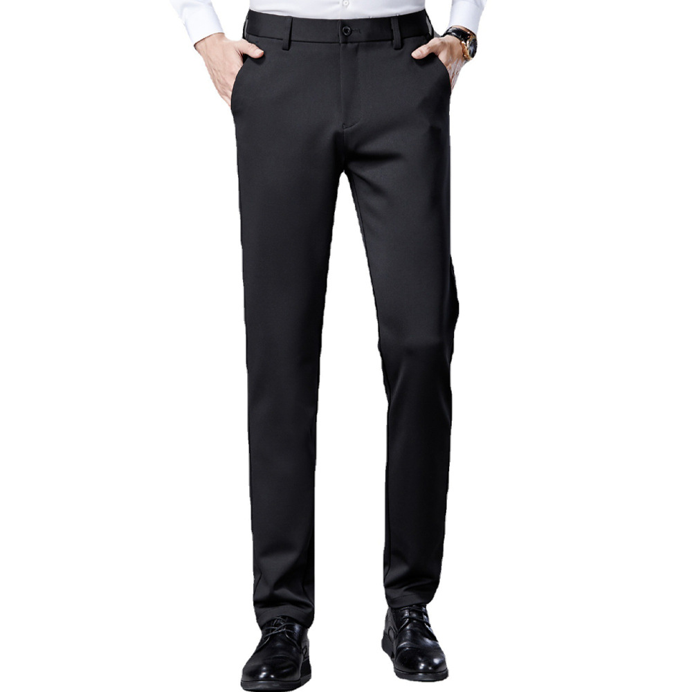 New version of men's business straight-leg stretch suit pants, ultra-thin and high-end casual pants for summer Item Picture