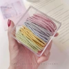 The new Korean version of the 2025 high-elasticity rubber band women's hair tie headwear is durable and won't damage hair. It features a simple hair band Application Scenario