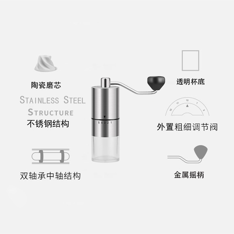 手摇咖啡机/研磨器/咖啡研磨机/咖啡粉过滤/日用百货产品图