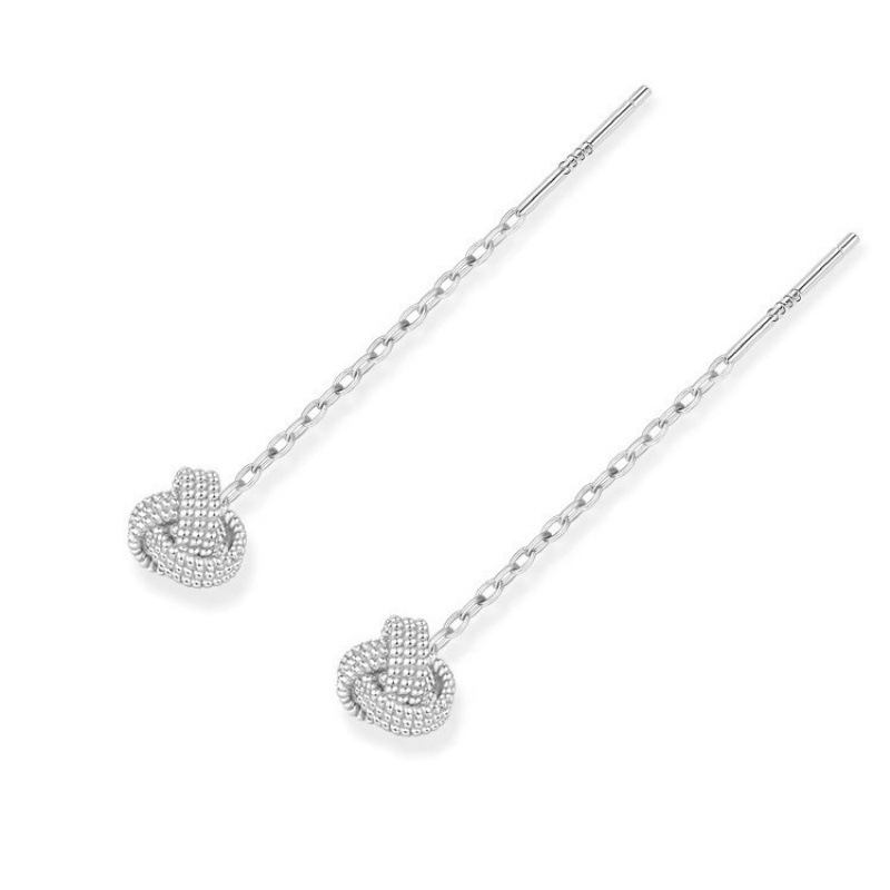 The 2025 new Ruyi Knot tassel ear string bestseller, 925 silver lady, ins style, niche, elegant, light luxury and high-end earrings Item Picture