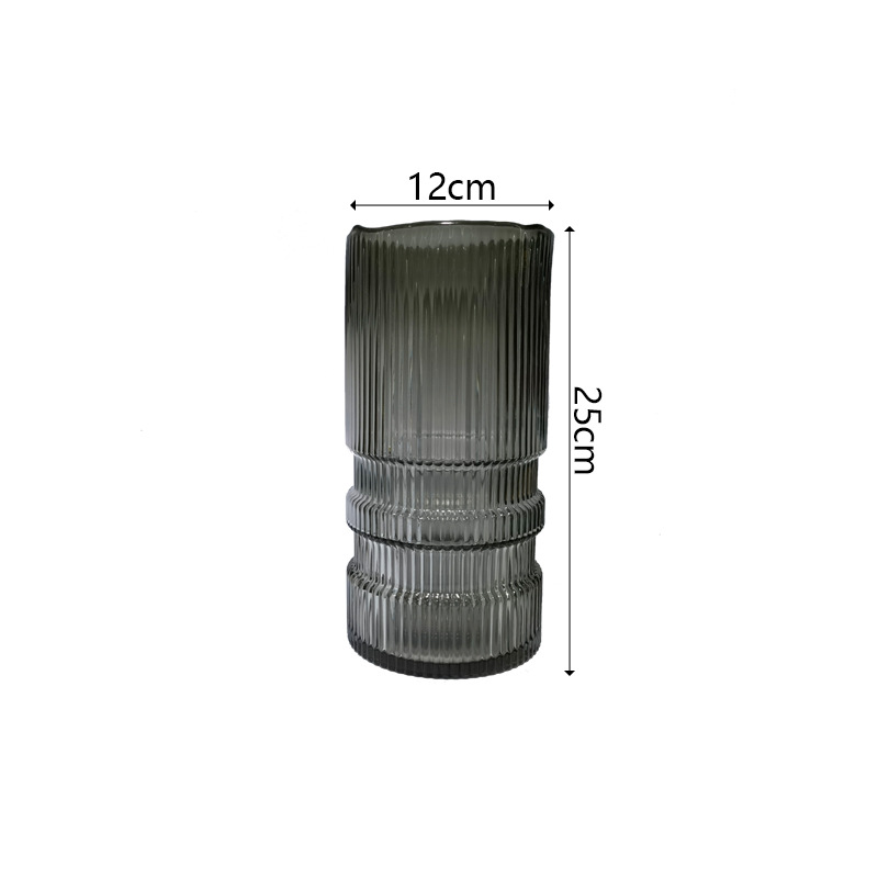 Nordic Light Luxury Art Vertical Glass Vase Primary Color Creative Living Room Table Bedroom Home Decoration Flower Arranger Application Scenario