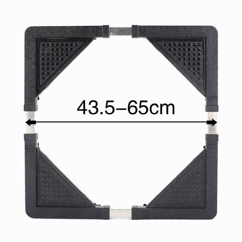 Stainless steel telescopic and adjustable kitchen storage rack, universal washing machine and refrigerator base with wheels, mobile rack bracket details Picture