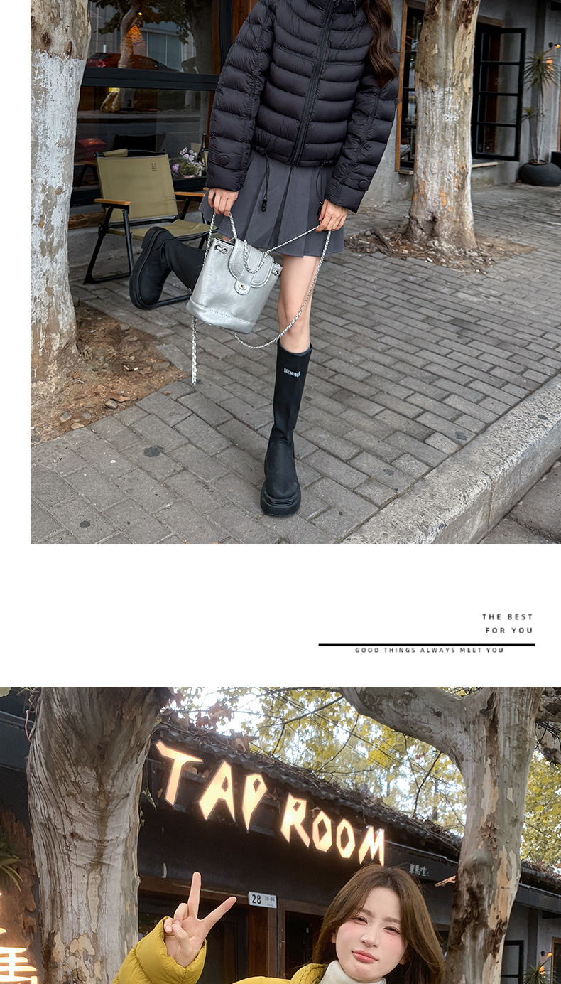 90 White duck down short rib down jacket for women 2025 Winter bestseller, versatile and not picky about the wearer. The loose coat is super beautiful pic 12