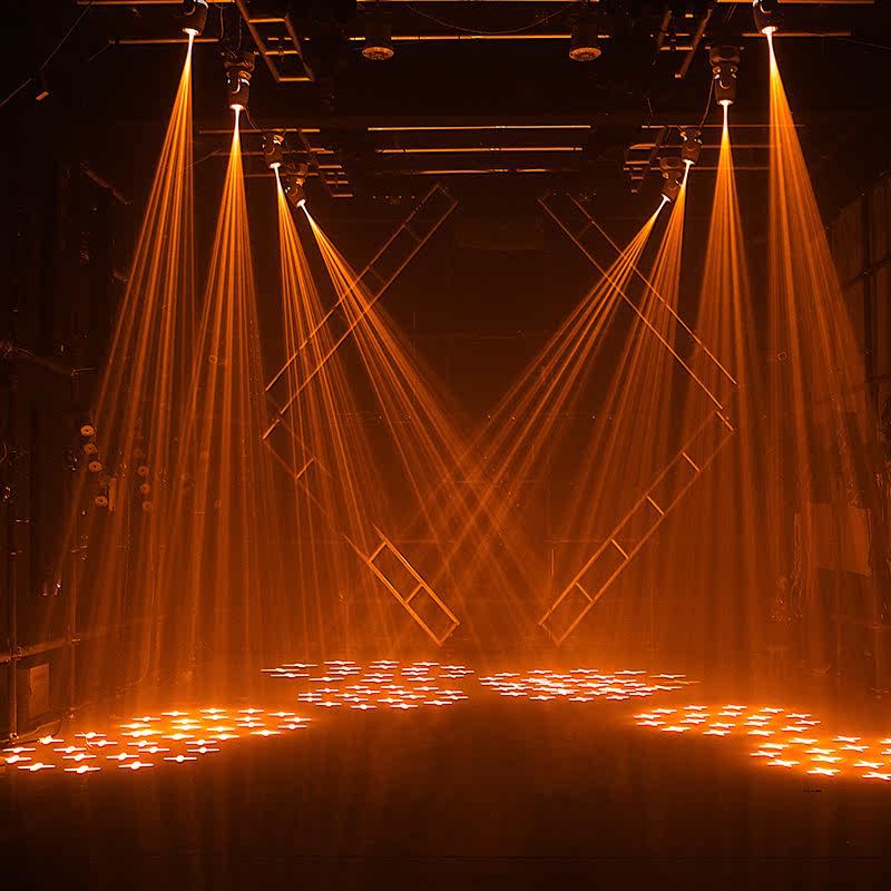 100w small steel cannon moving head light, LED beam light, KTV bar pattern light, sound-controlled rotating atmosphere light, stage lighting Specification image