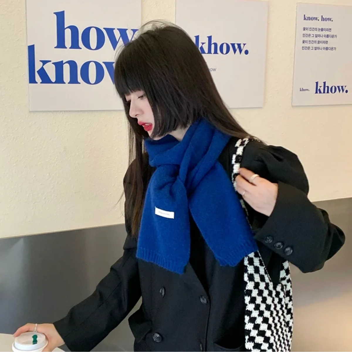 清新校园氛围流行ins网红同款平价通勤极简糖果秋冬围巾保暖百搭详情7