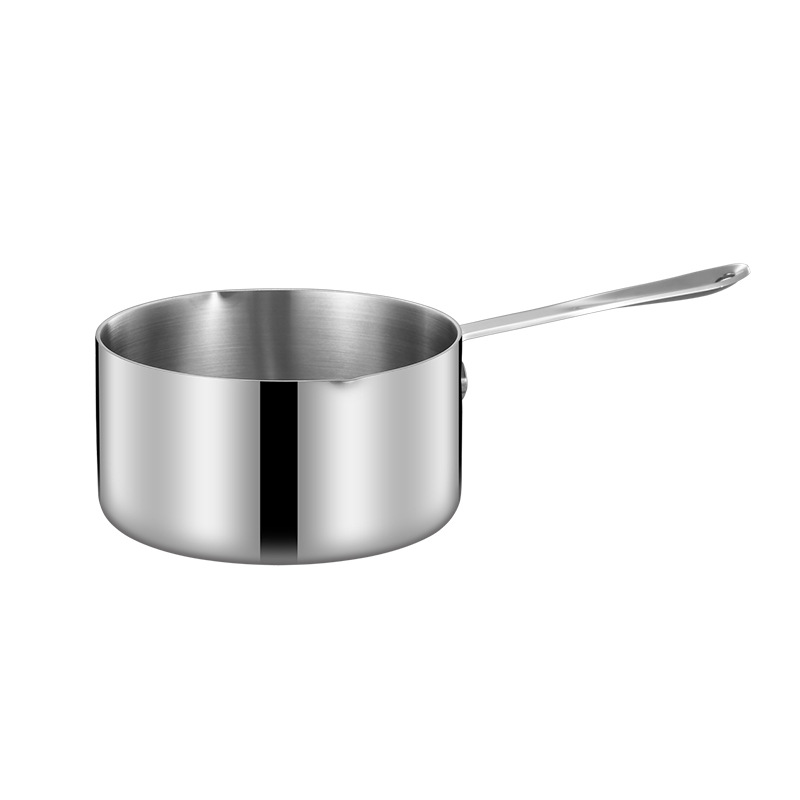 316 food-grade stainless steel baby food pot, baby milk pot, porridge and instant noodle soup pot, household single-handle pot without coating Item Picture