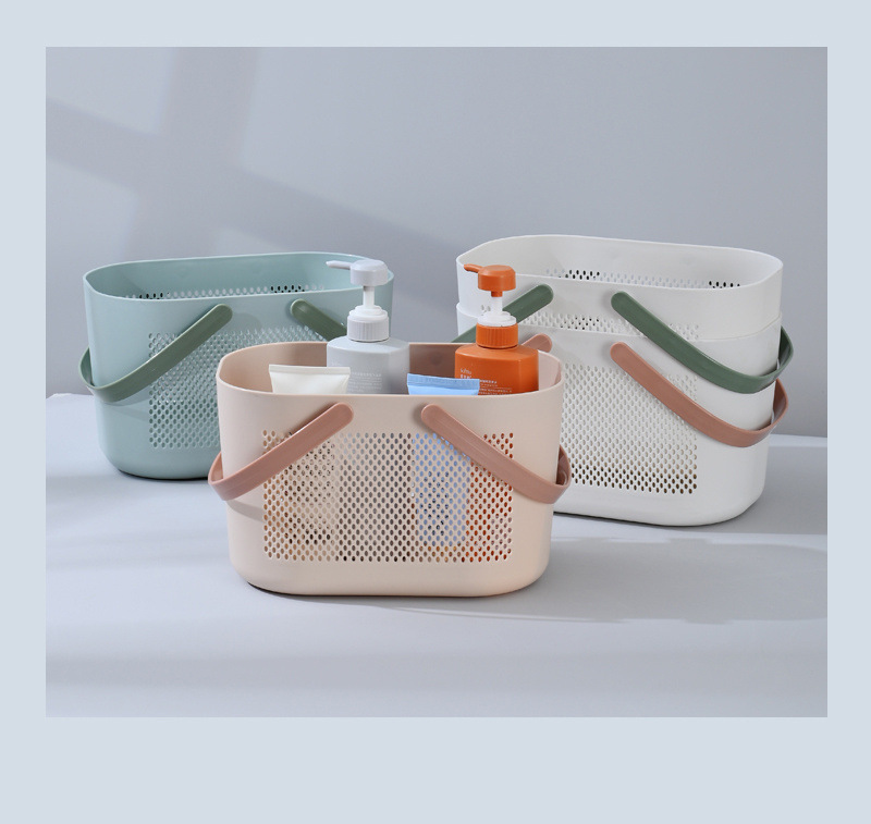 颜色可选手提塑料篮子洗澡蓝沐浴篮浴室洗浴篮收纳筐子小篮子浴筐详情36