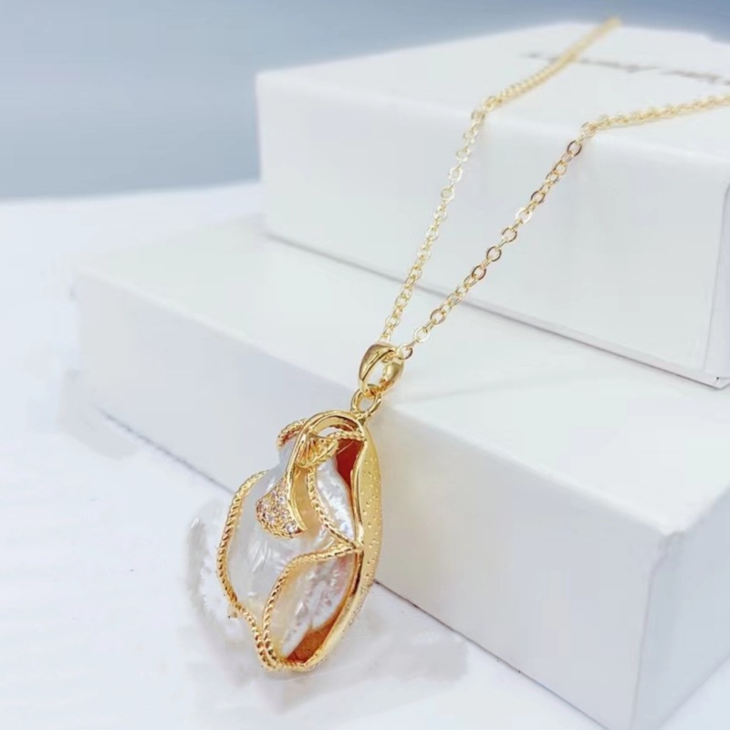 Fudora joyas jia sanshing lucky collar de perlas colgantes para mujeres nichos cadenas de clavícula accesorios nuevos moda moda ligera collar de perlas collar de perlas acabado collar vintage collar de mujer details Picture