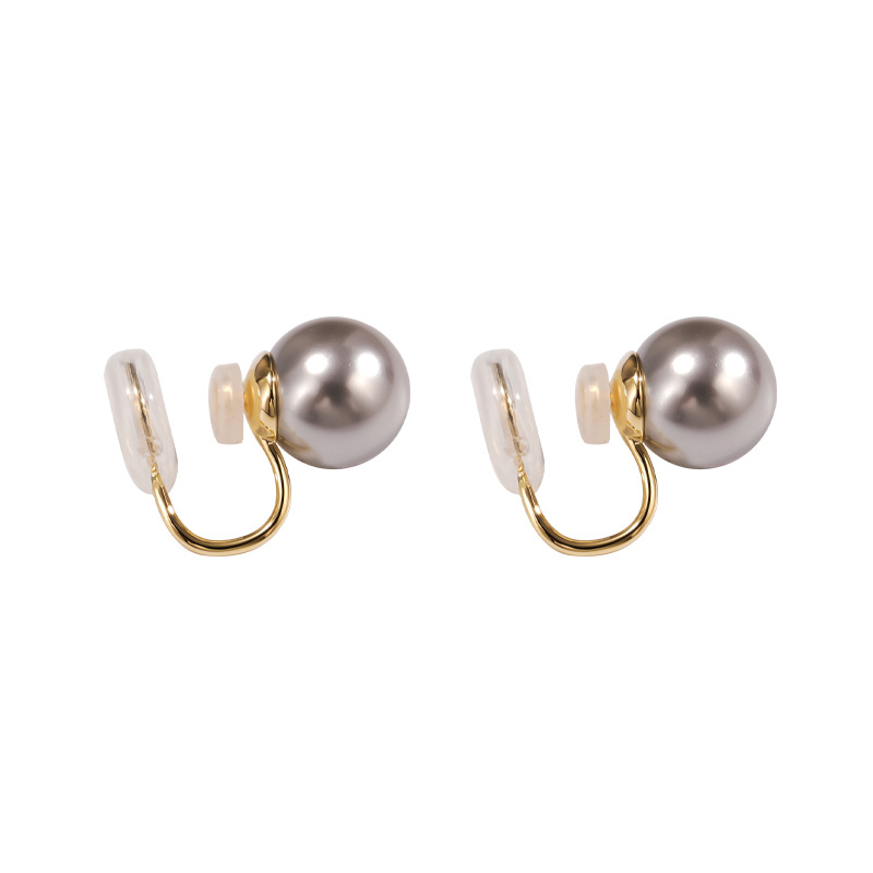 The upgraded version of the Shi Jia Zhen Duo Ma Hui pearl earrings, featuring double silicone mosquito repellent coils and painless ear clips, is a trend of high-end and elegant earrings Item Picture