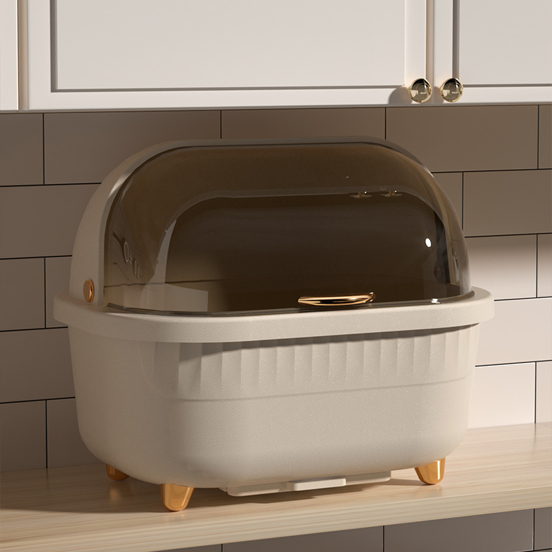 Nordic new kitchen floor type PP with cover cupboard Dustproof drains with cover large capacity bowl rack Dish rack 01012-8834 details Picture