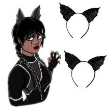 Halloween Headband Adams Wednesday the same cosplay cat ear headband sequin cat hair accessories for children