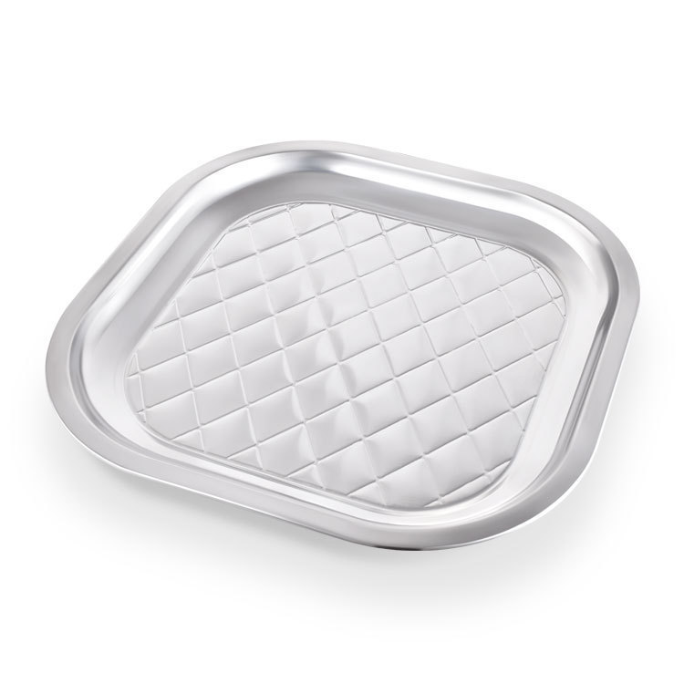 Special Hotel Thickened Square Tray Home Dining Plate Stainless Steel Square Plate Plate Manufacturers Wholesale Hotel details Picture